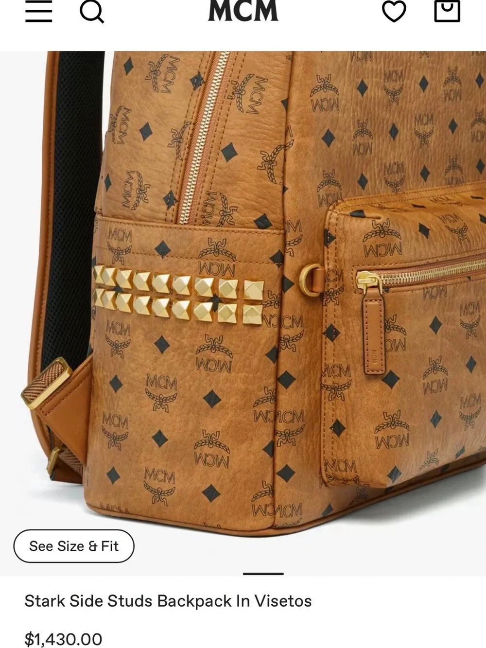 MCM backpack cognac